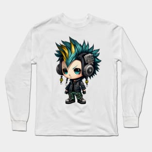 Chibi Punk Boy Long Sleeve T-Shirt